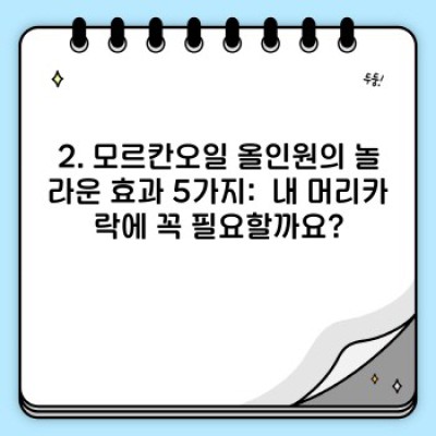 극손상 모발의 구세주? 모르칸오일 올인원 사용 후기 & 비교분석: 궁금증 완벽 해결!
