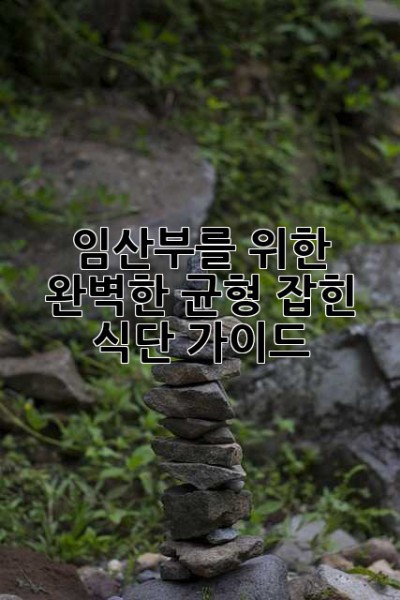 임산부를 위한 완벽한 균형 잡힌 식단 가이드