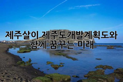 제주살이, 제주도개발계획도와 함께 꿈꾸는 미래