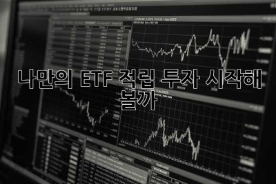 나만의 ETF 적립 투자, 시작해 볼까?