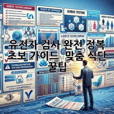 유전자 검사 완전 정복!🧬 초보 가이드 & 맞춤 식단 꿀팁🍯