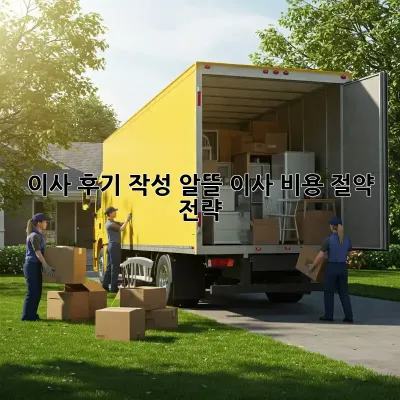 이사 후기 작성: 알뜰 이사 비용 절약 전략