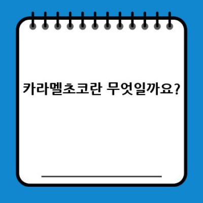 카라멜초코 완벽 가이드: 종류, 맛, 그리고 최고의 선택법