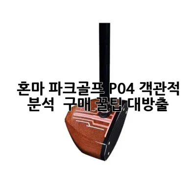 혼마 파크골프 P04: 객관적 분석 & 구매 꿀팁 대방출! 💯