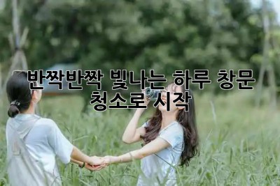 ✨ 반짝반짝 빛나는 하루, 창문 청소로 시작! 🧽