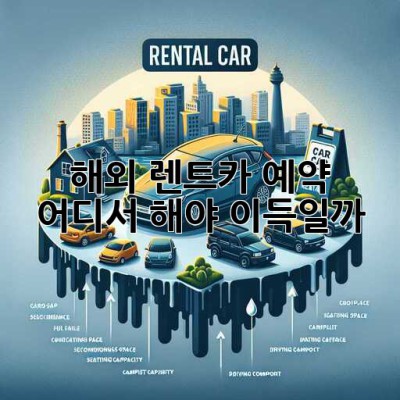 해외 렌트카 예약, 어디서 해야 이득일까? 🚗💨